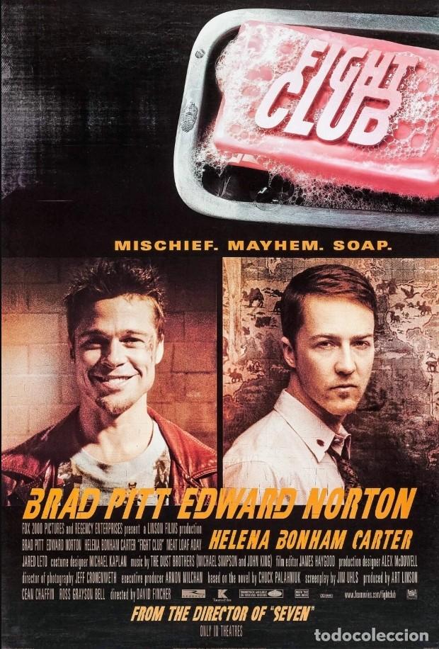 Cine: El club de la lucha - Fight club . P&oacute;ster 70x100 cm aprox