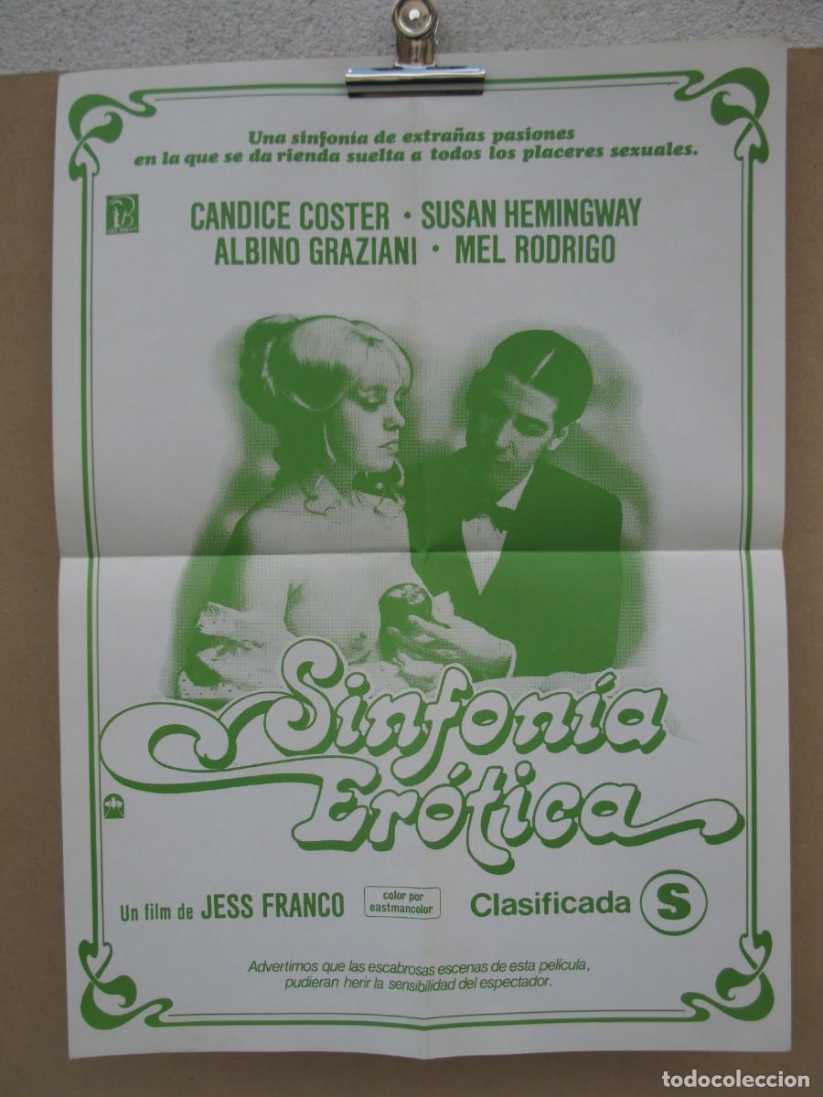 Cine: SINFON&Iacute;A ER&Oacute;TICA - P&Oacute;STER - CARTEL DE LA PEL&Iacute;CULA - CANDICE COSTER - SUSAN HEMINGWAY - JESS FRANCO.