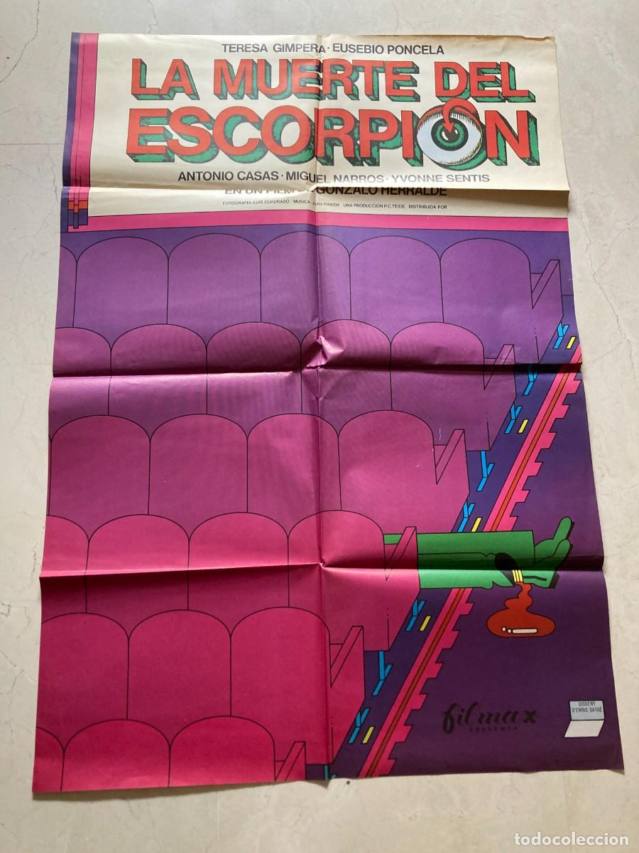 Cine: Cartel cine original LA MUERTE DEL ESCORPION (1976) 70x100 / Eusebio Poncela - Teresa Gimpera