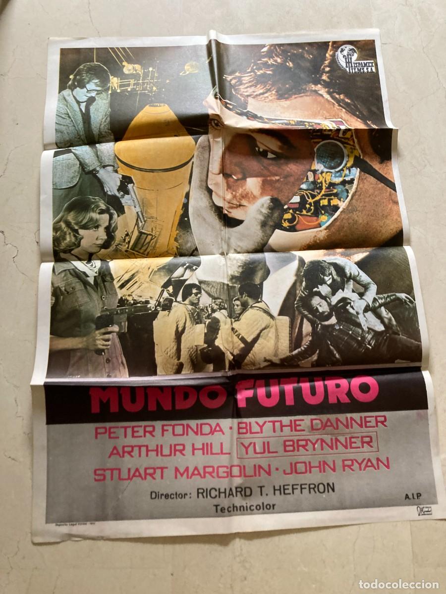 Cine: Cartel cine original MUNDO FUTURO (1976) 70x100 / Peter Fonda - Yul Brynner