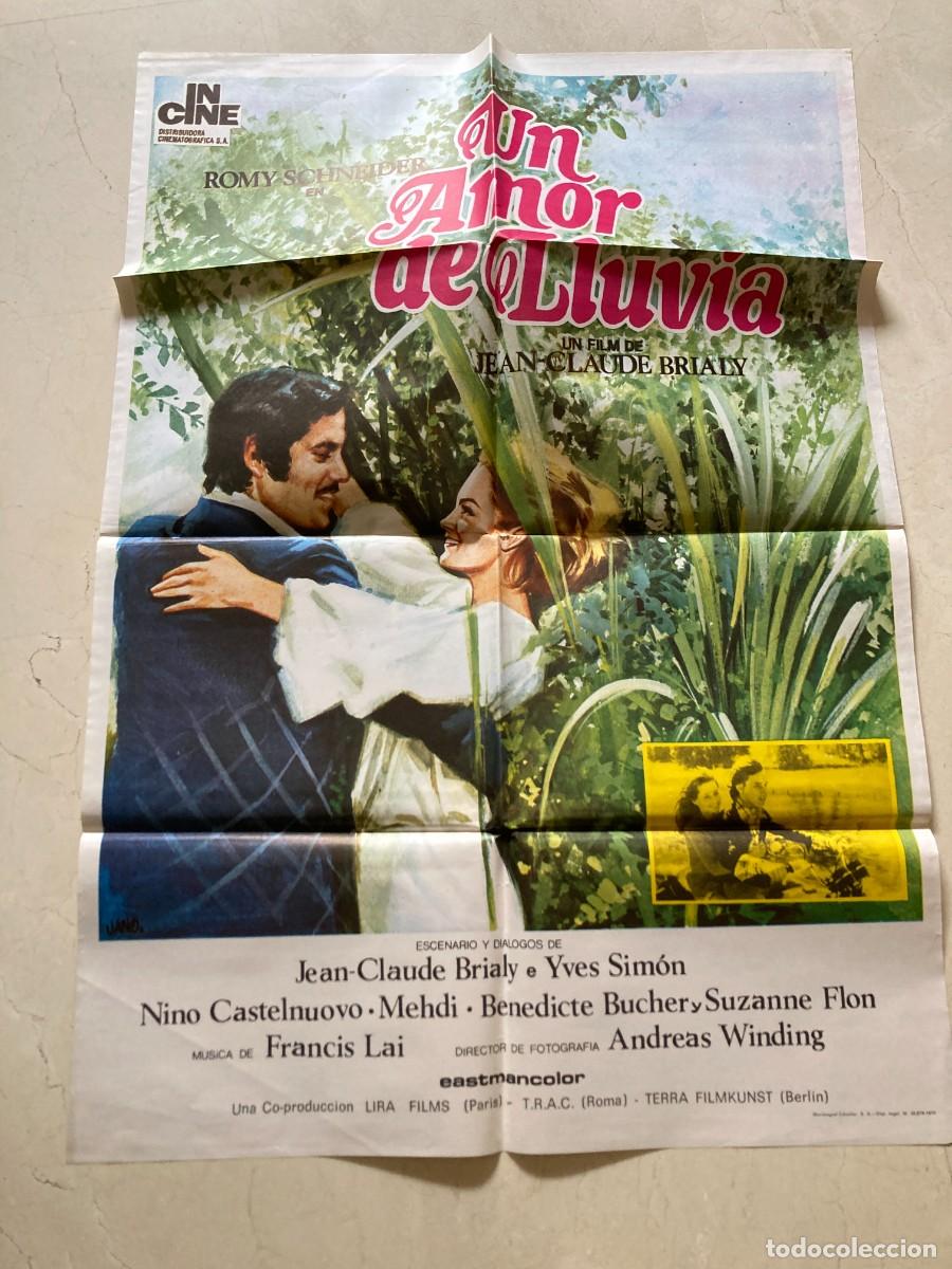 Cine: Cartel cine original UN AMOR DE LLUVIA (1974) 70x100 / Romy Schneider