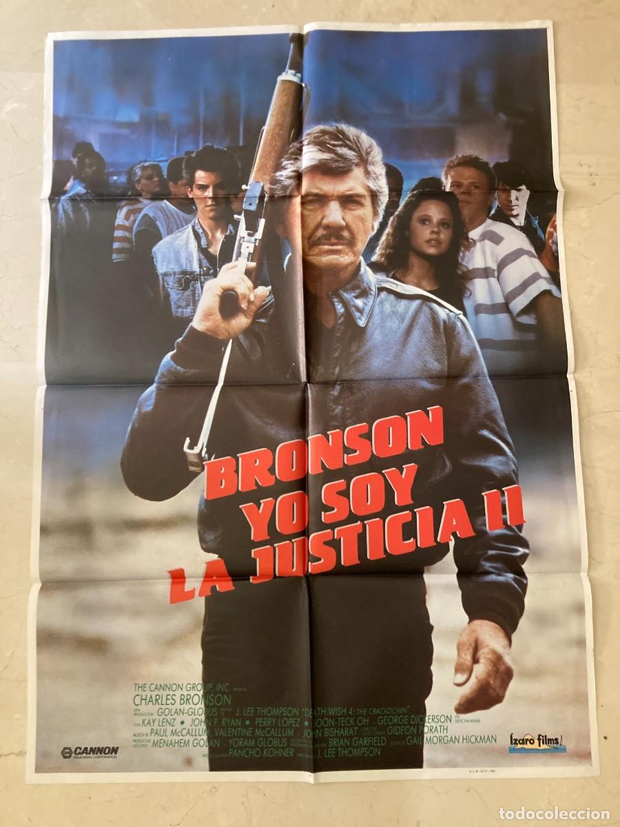 Cine: Cartel cine original YO SOY LA JUSTICIA II (1987) 70x100 / J. Lee Thompson - Charles Bronson