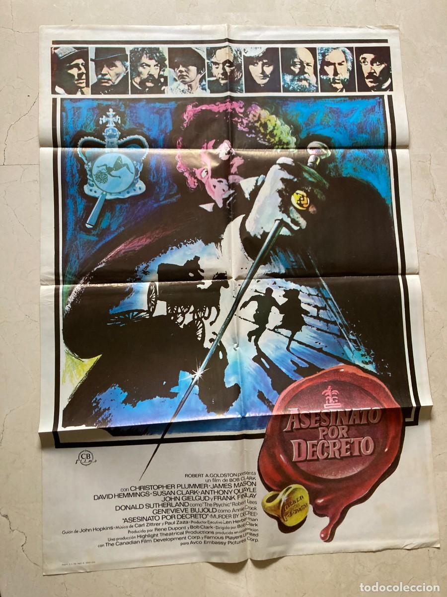 Cine: Cartel cine original ASESINATO POR DECRETO (1979) 70x100 / Christopher Plummer - James Mason