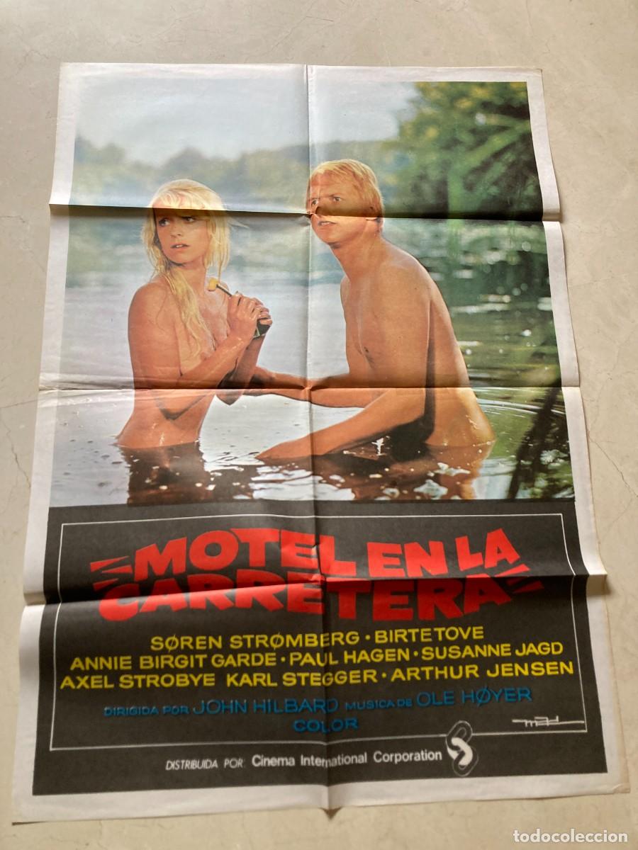 Cine: Cartel cine original MOTEL EN LA CARRETERA (1972) 70x100 / Birte Tove - Soren Stromberg / MAC