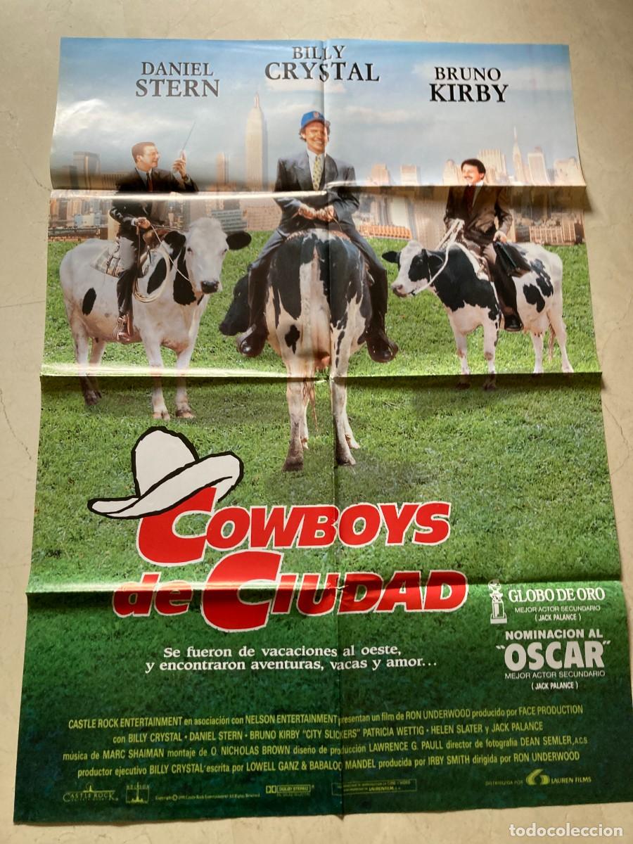 Cine: Cartel cine original COWBOYS DE CIUDAD (1991) 70x100 / Billy Crystal - Jack Palance
