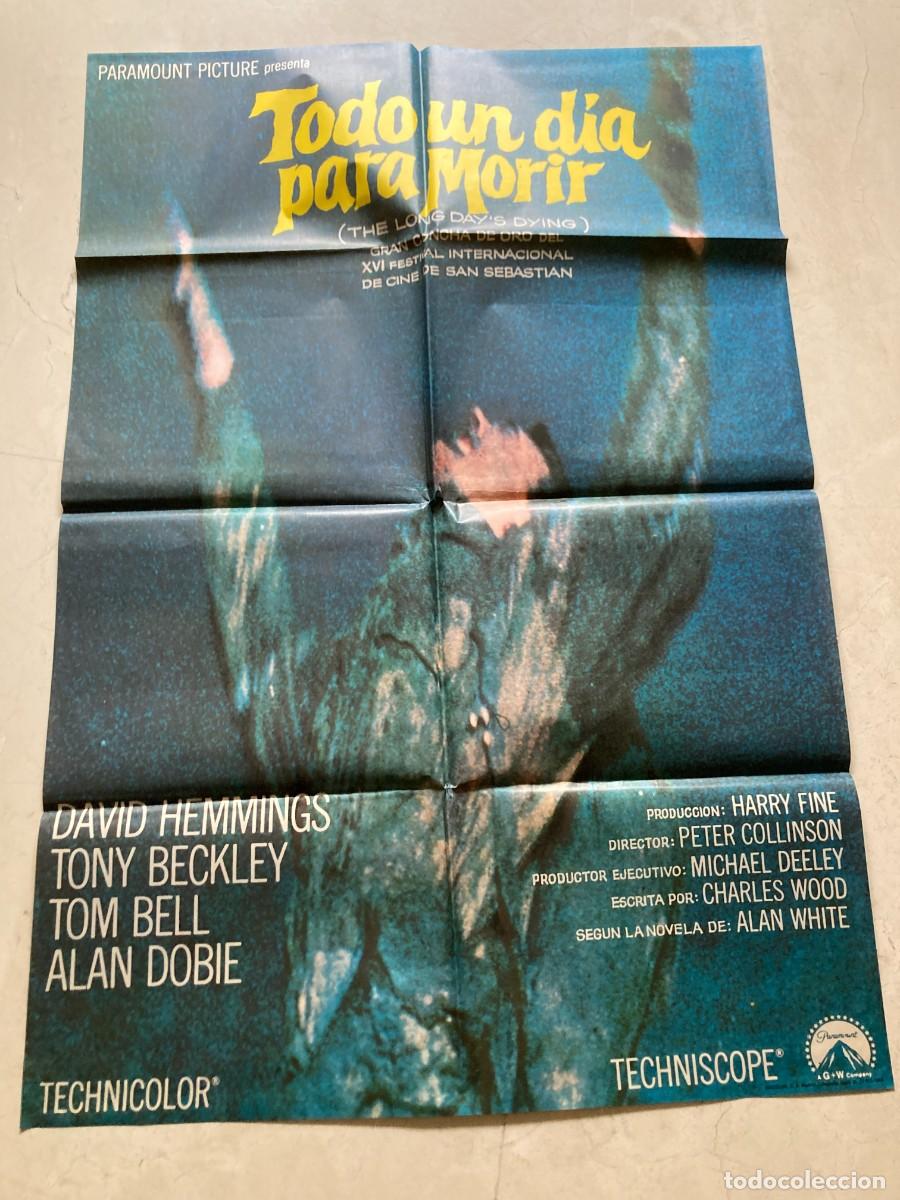 Cine: Cartel cine original TODO UN DIA PARA MORIR (1968) 70x100 / Peter Collinson - David Hemmings