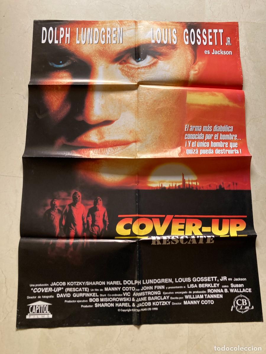 Cine: Cartel cine original COVER UP - RESCATE - (1990) 70x100 / Dolph Lundgren - Louis Gossett Jr