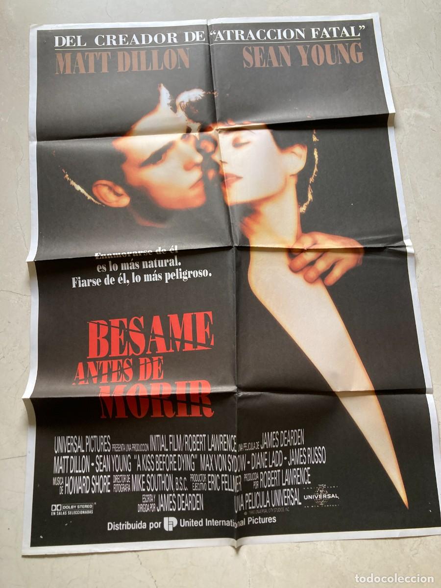 Cine: Cartel cine original BESAME ANTES DE MORIR (1991) 70x100 / Matt Dillon - Sean Young