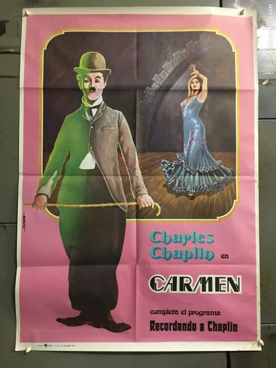 Cine: AFC57 CARMEN CHARLES CHAPLIN POSTER ORIGINAL 70X100 ESPA&Ntilde;OL R-76 h1