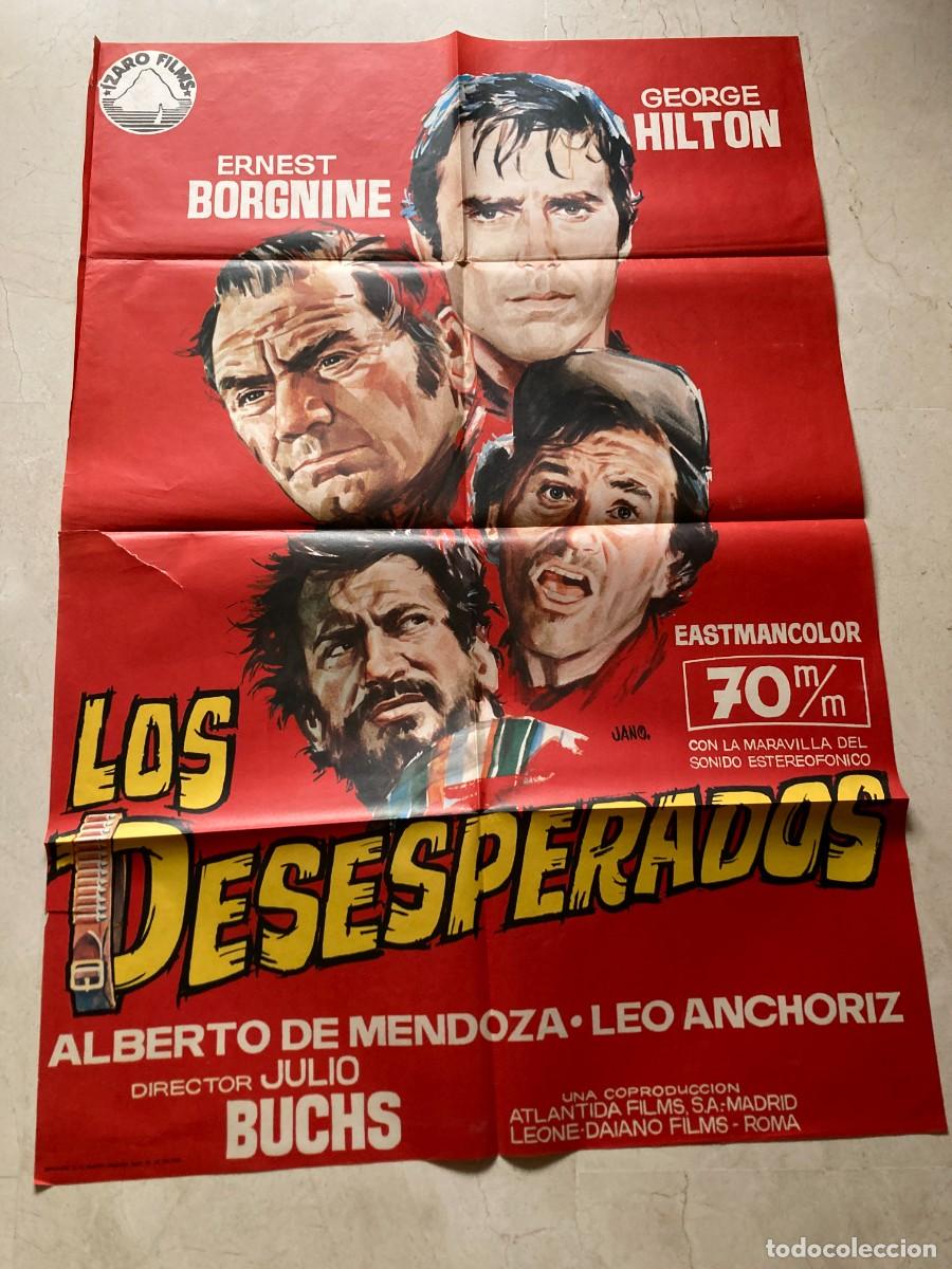 Cine: Cartel cine original LOS DESESPERADOS (1969) 70x100 / Ernst Borgine - George Hilton / JANO