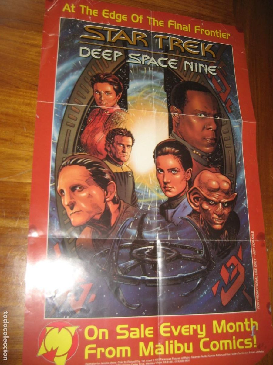 Cine: poster Star Trek - Deep Space nine . malibu Comics 1993 - 57/36 cm