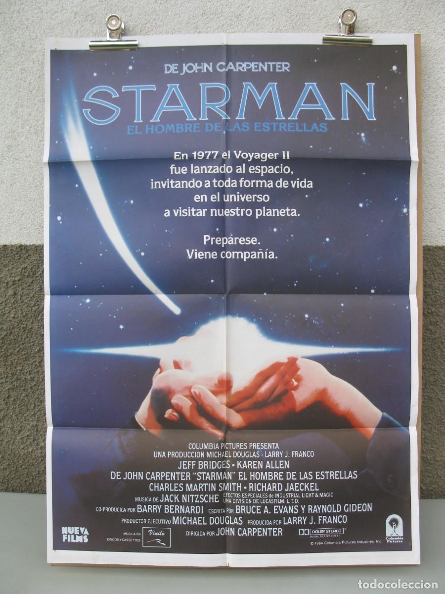 Cine: STARMAN - P&Oacute;STER - CARTEL DE LA PEL&Iacute;CULA - JEFF BRIDGES - KAREN ALLEN - JOHN CARPENTER.