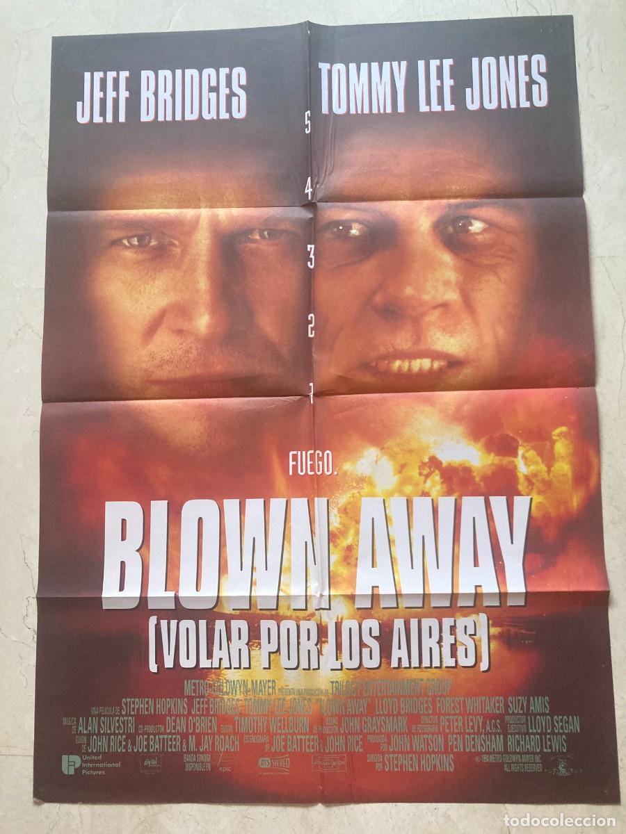 Cine: Cartel cine original BLOWN AWAY - VOLAR POR LOS AIRES - (1994) 70x100 / Jeff Bridges y Tommy L Jones