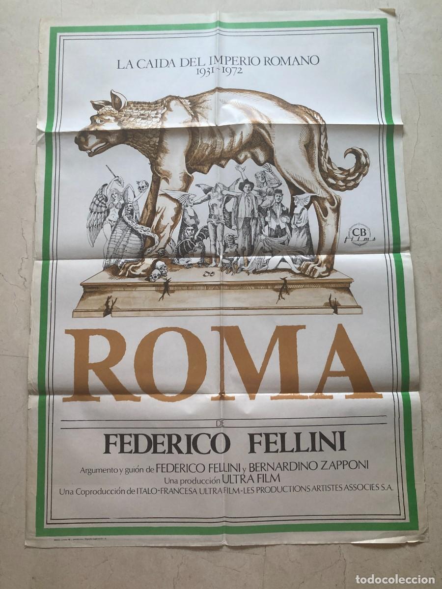 Cine: Cartel cine original ROMA - FELLINI - (1972) 70x100 / Federico Fellini