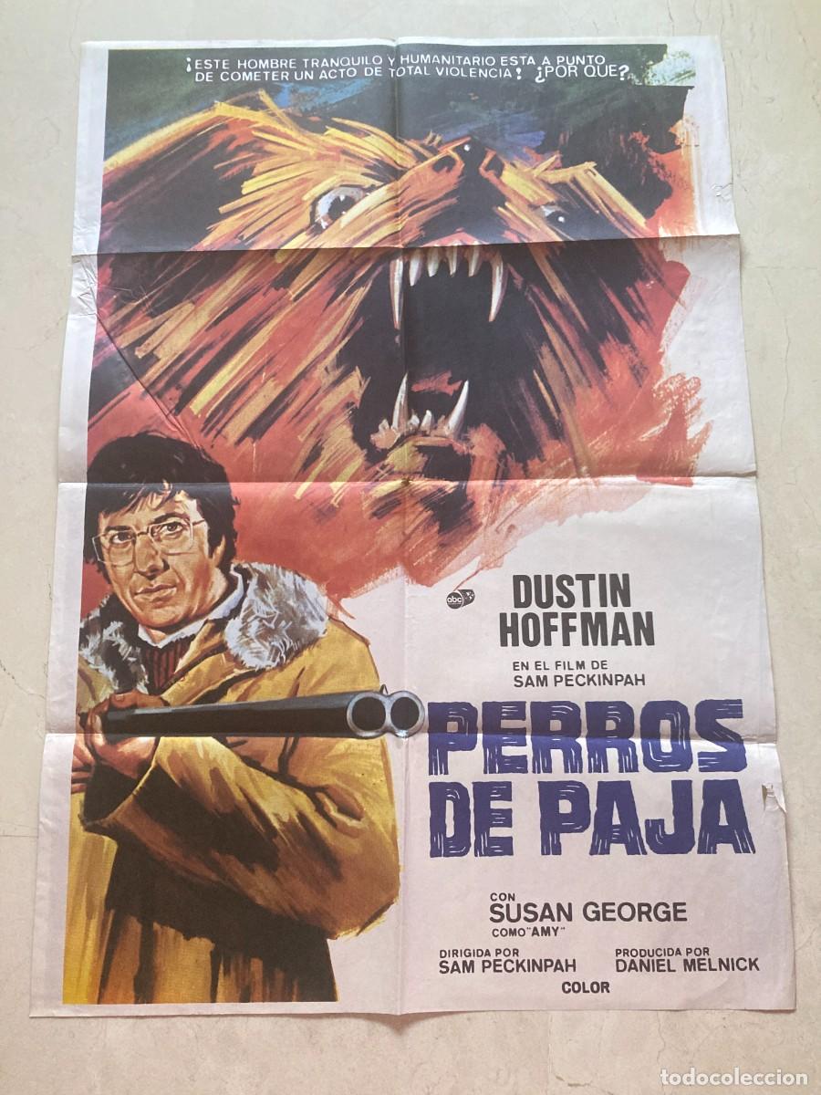 Cine: Cartel cine original PERROS DE PAJA (1971) 70x100 / Sam Peckinpah - Dustin Hoffman