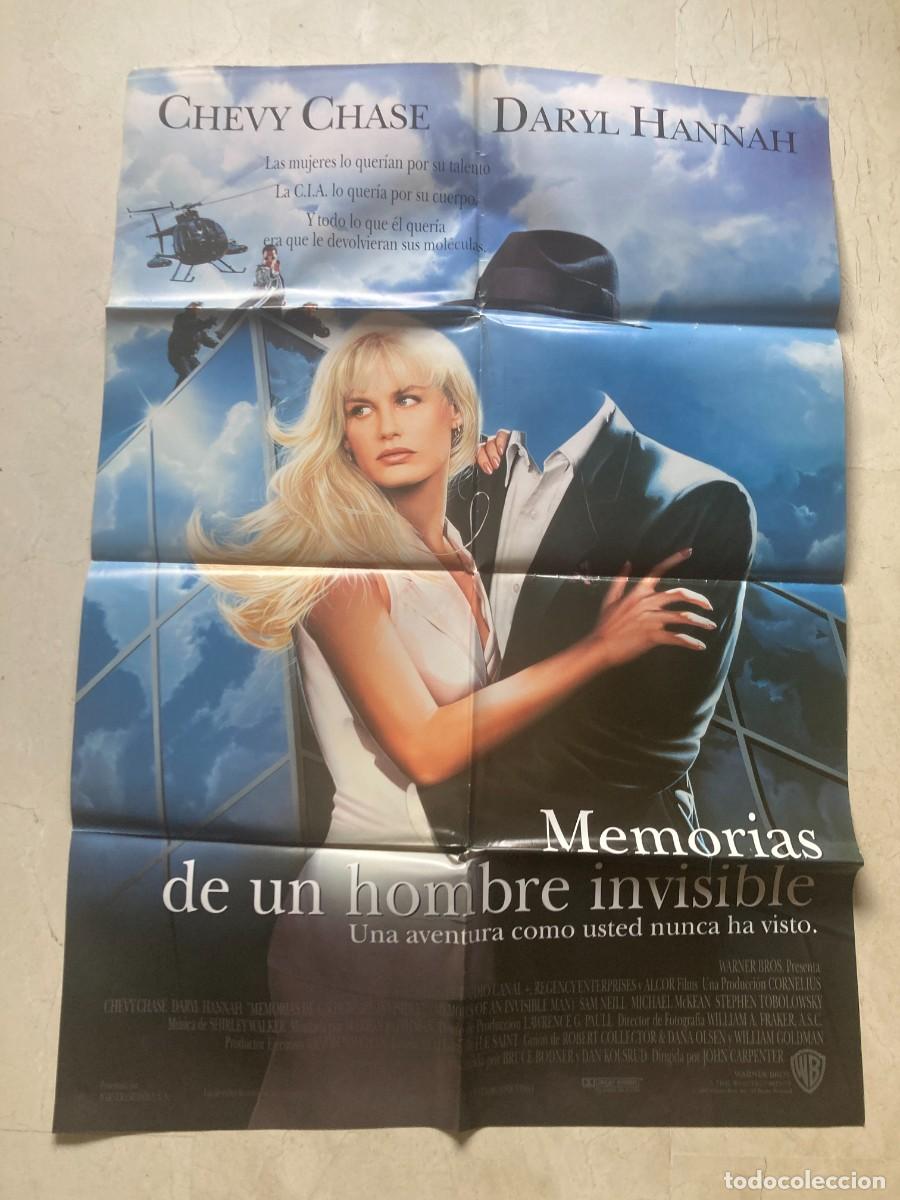 Cine: Cartel cine original MEMORIAS DE UN HOMBRE INVISIBLE (1992) 70x100 / John Carpenter