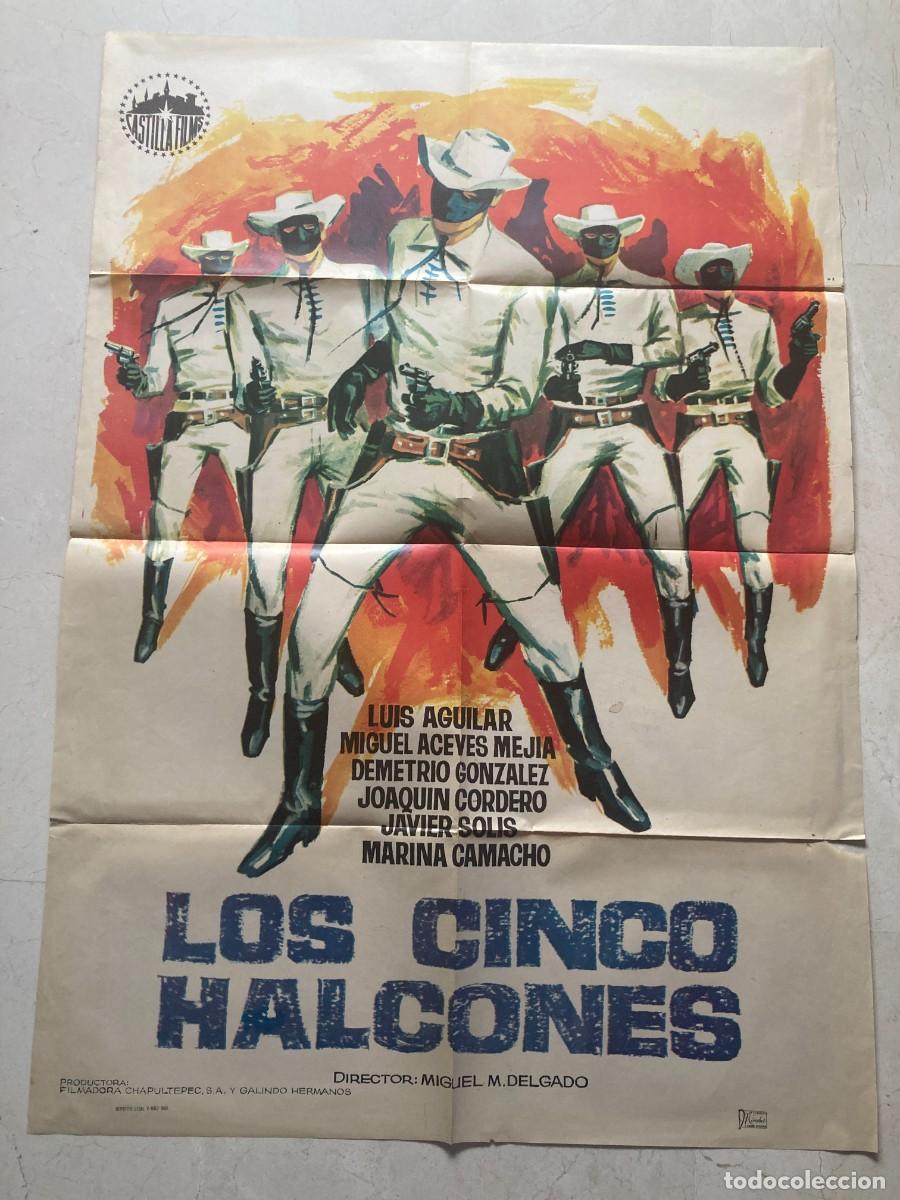 Cine: Cartel cine original LOS CINCO HALCONES (1962) 70x100 / Miguel M. Delgado
