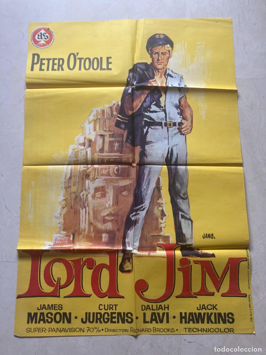 Cinema: Cartel cine original LORD JIM (1965) 70x100 / Richard Brooks - Peter O'Toole - James Mason / JANO