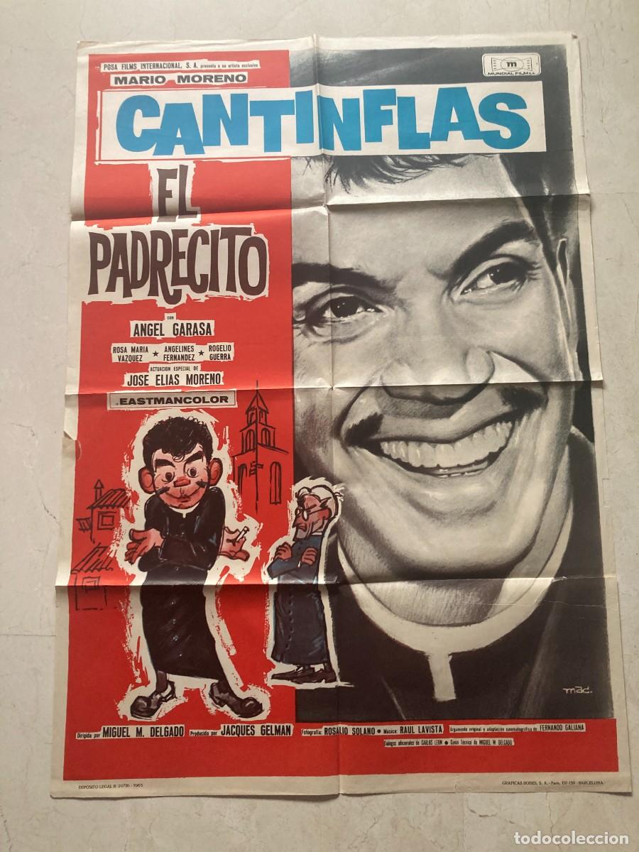Cine: Cartel cine original EL PADRECITO (1964) 70x100 / Cantinflas ( Mario Moreno )