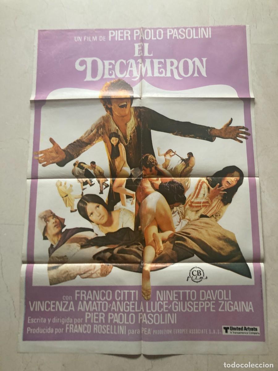 Cine: Cartel cine original EL DECAMERON (1971) 70x100 / Pier Paolo Pasolini