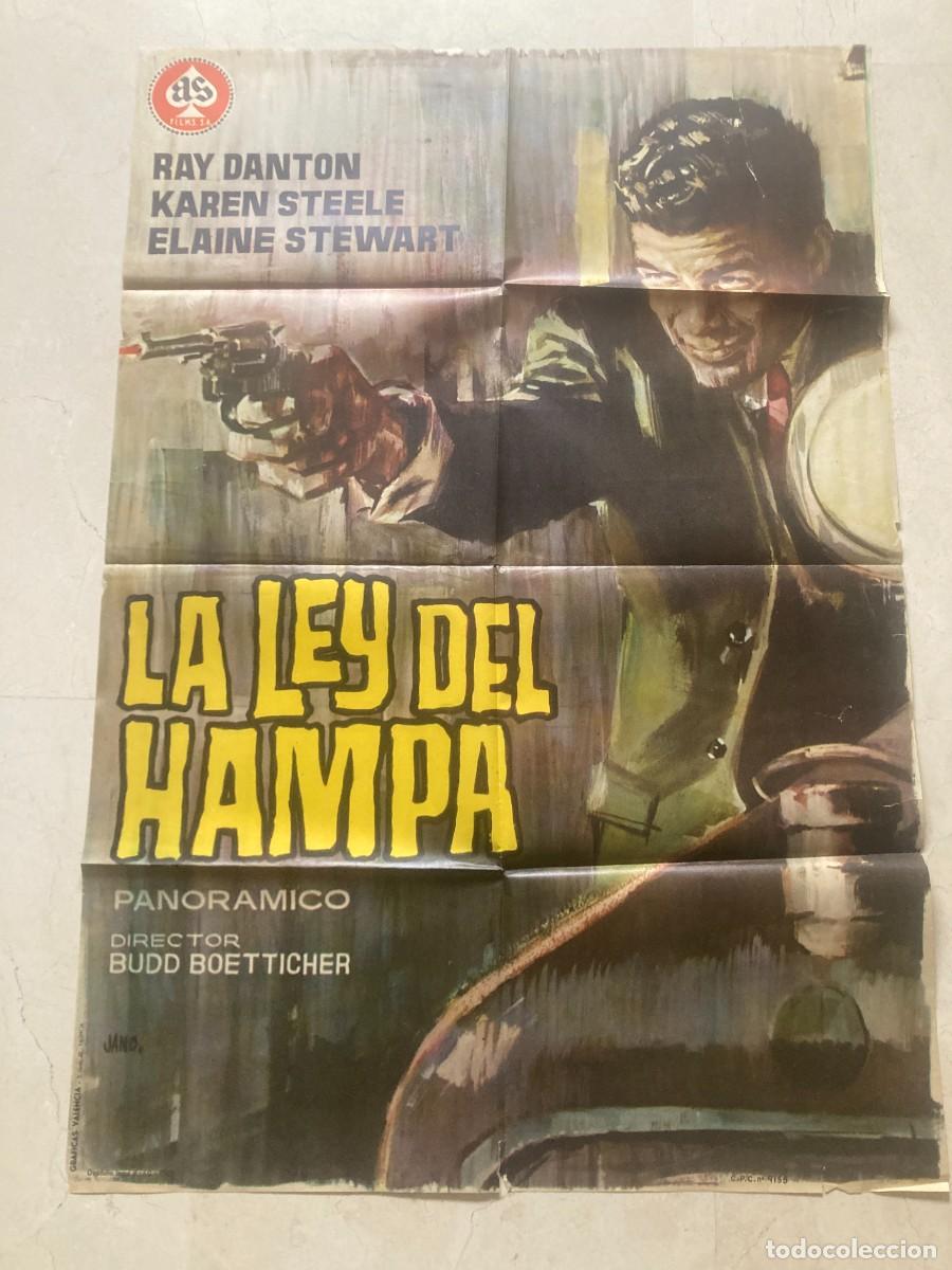 Cine: Cartel cine original LA LEY DEL HAMPA (1960) 70x100 / Budd Boetticher - Ray Danton / JANO