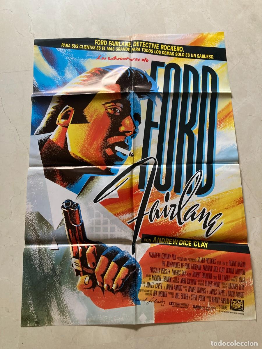 Cine: Cartel cine original LAS AVENTURAS DE FORD FAIRLANE (1990) 70x100 / Andrew Dice Clay