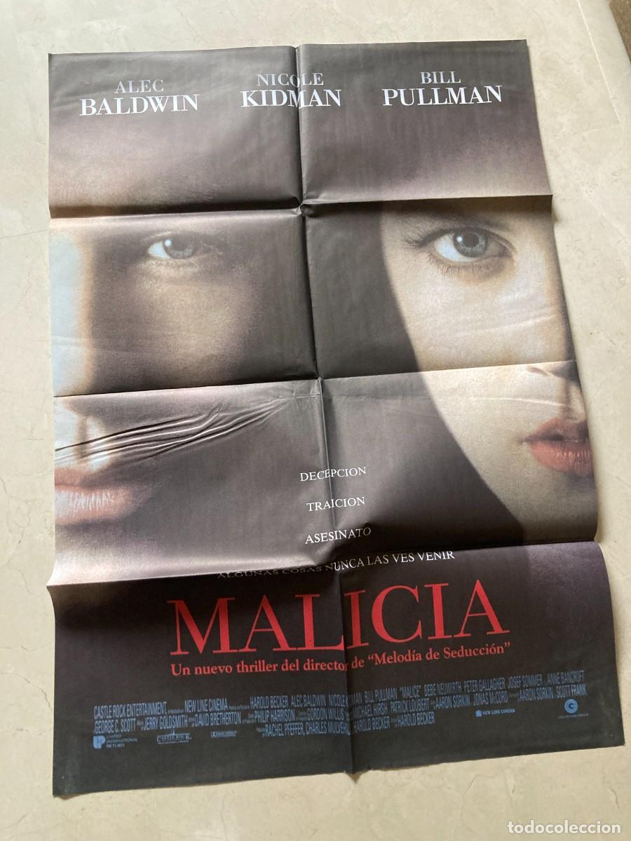 Cine: Cartel cine original MALICIA (1993) 70x100 / Alec Baldwin - Nicole Kidman