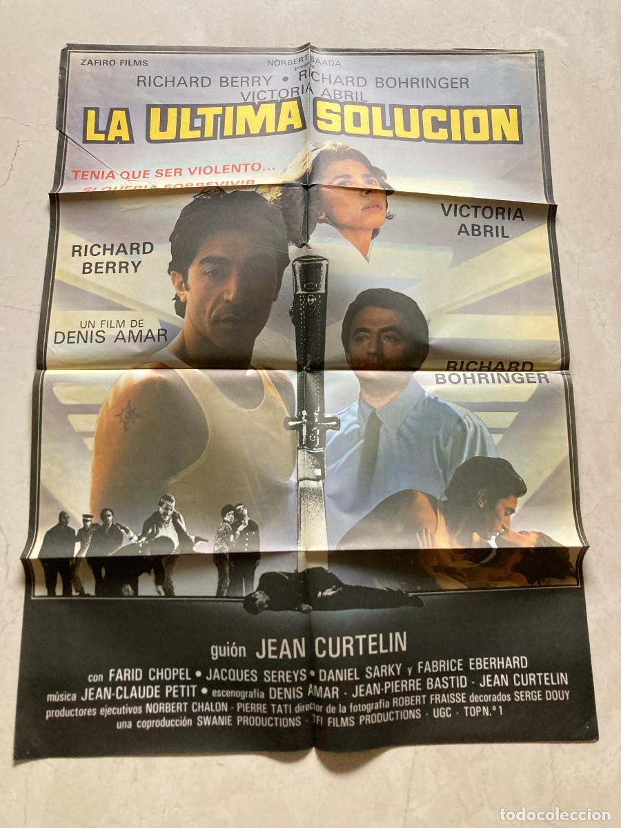 Cine: Cartel cine original LA ULTIMA SOLUCION (1984) 70x100 / Richard Berry - Victoria Abril