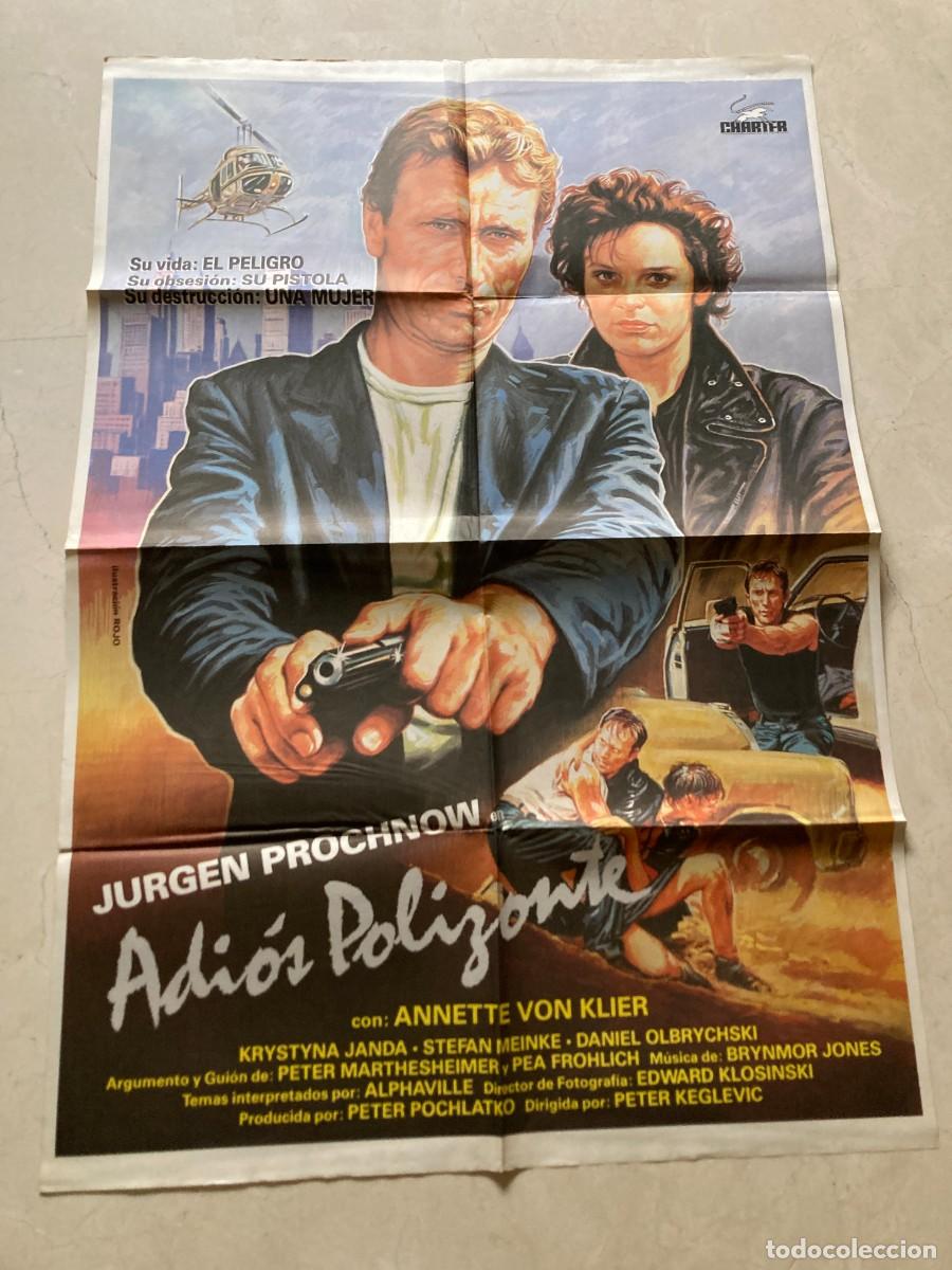 Cine: Cartel cine original ADIOS POLIZONTE (1985) 70x100 / Peter Keglevic - Jurgen Prochnow
