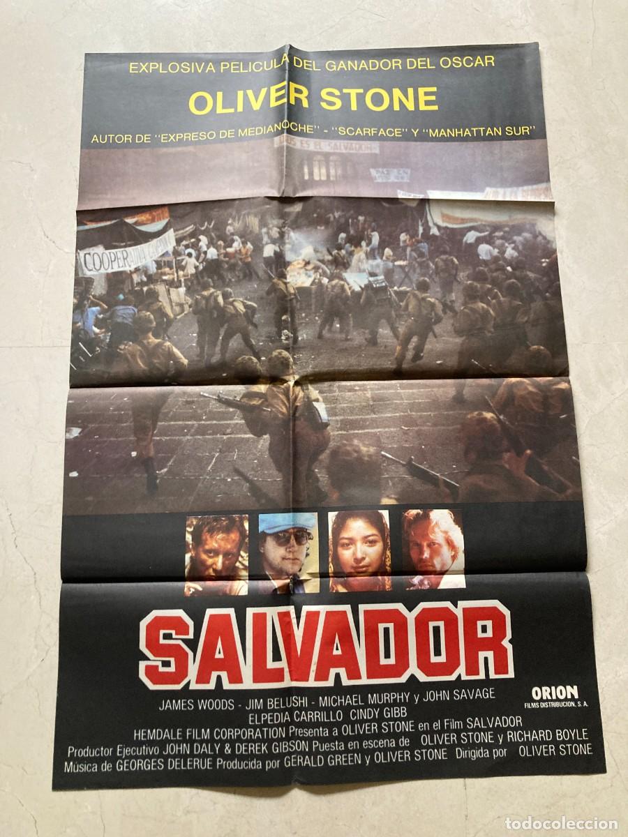 Cine: Cartel cine original SALVADOR (1986) 70x100 / Olive Stone - James Woods