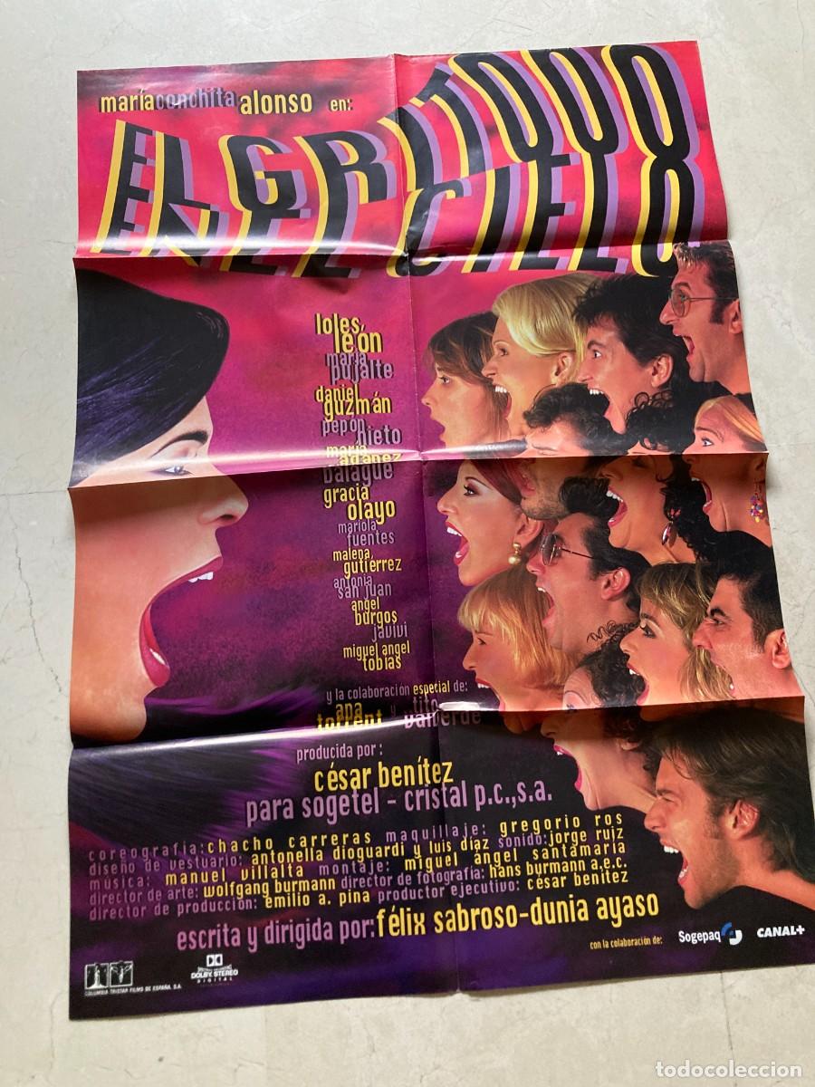 Cine: Cartel cine original EL GRITO EN EL CIELO (1998) 70x100 / Dunia Ayaso - F&eacute;lix Sabroso - Loles Le&oacute;n