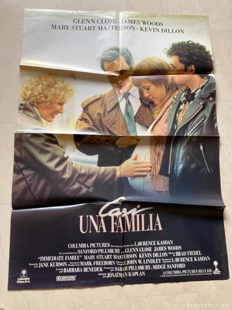Cine: Cartel cine original CASI UNA FAMILIA (1989) 70x100 / Glenn Close - James Woods