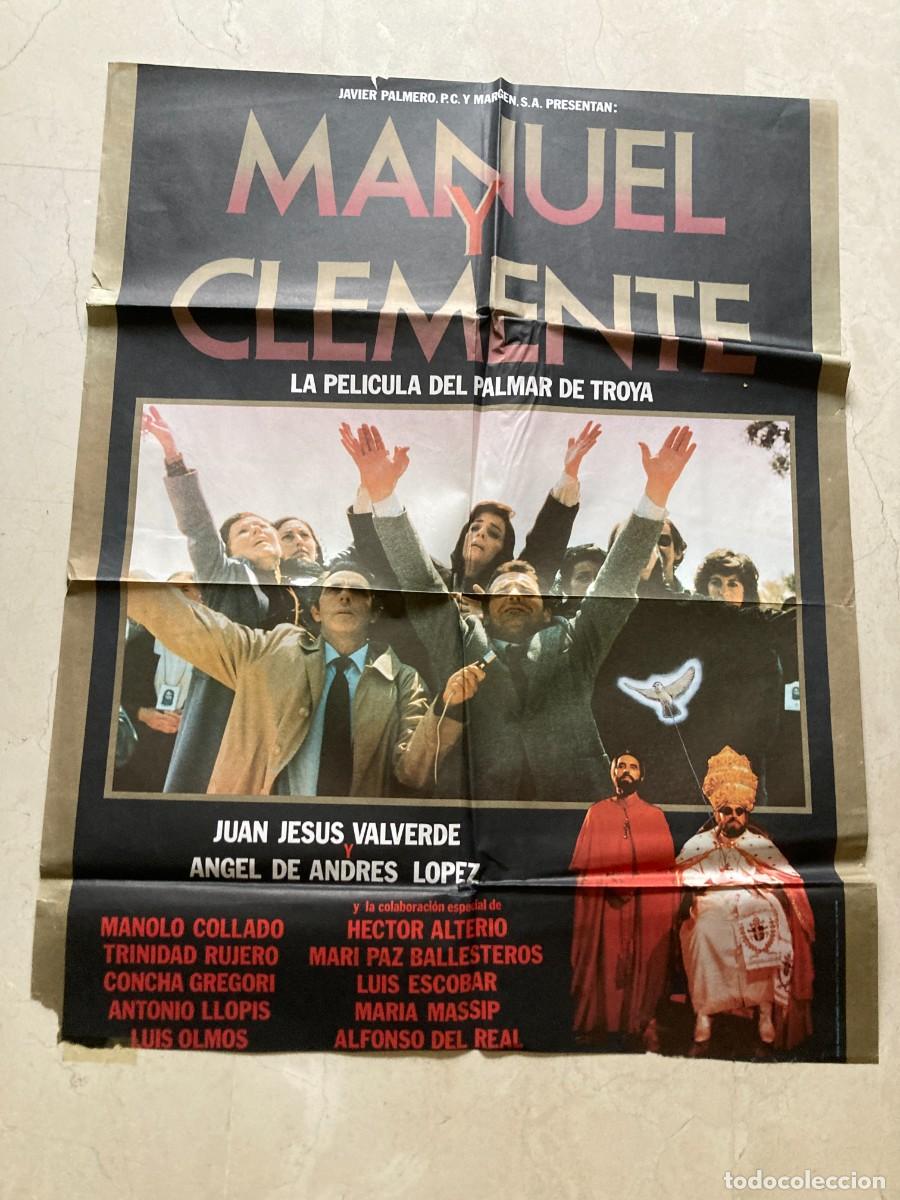 Cine: Cartel cine original MANUEL Y CLEMENTE (1986) 70x100 / Hector Alterio - Angel De Andr&eacute;s L&oacute;pez