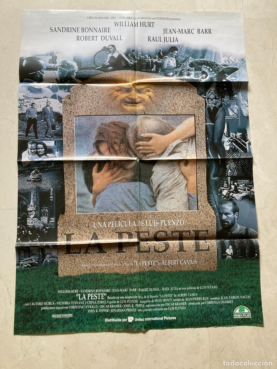 Cine: Cartel cine original LA PESTE (1992) 70x100 / Luis Puenzo - Wiiliam Hurt - Sandrine Bonnaire