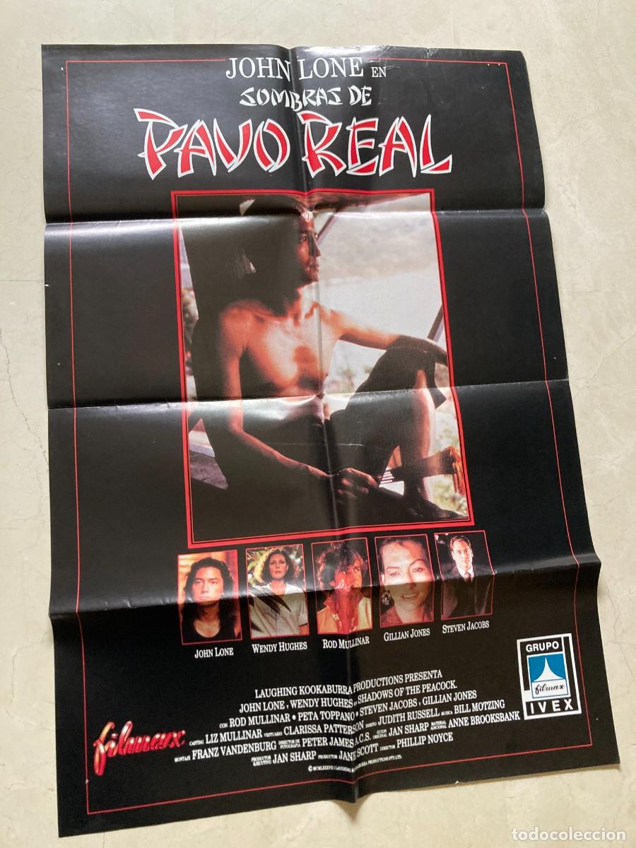 Cine: Cartel cine original SOMBRAS DE PAVO REAL (1987) 70x100 / Phillip Noyce - Wendy Hughes - John Lone
