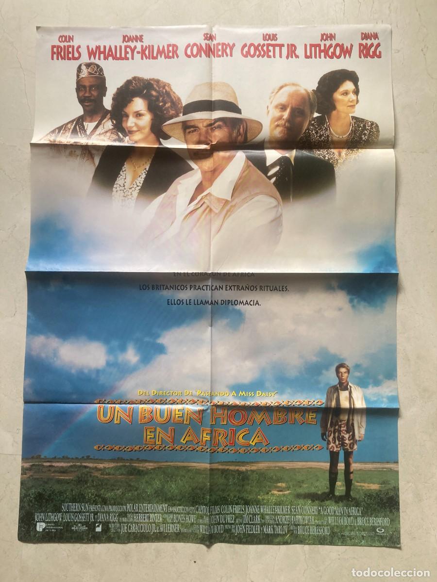 Cine: Cartel cine original UN BUEN HOMBRE EN AFRICA (1994) 70x100 / Sean Connery - Louis Gossett Jr