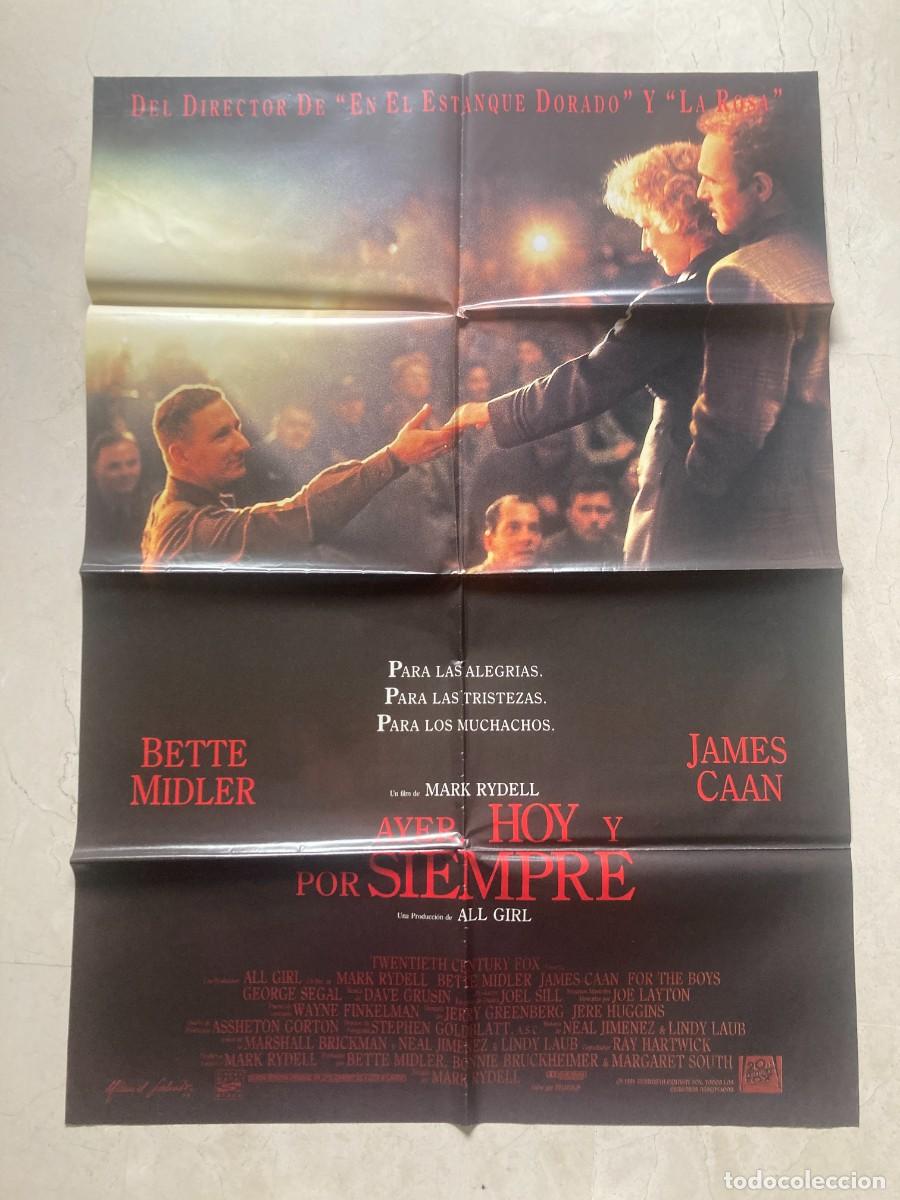 Cine: Cartel cine original AYER HOY Y SIEMPRE (1991) 70x100 / Mark Rydell - Bette Midler - James Caan