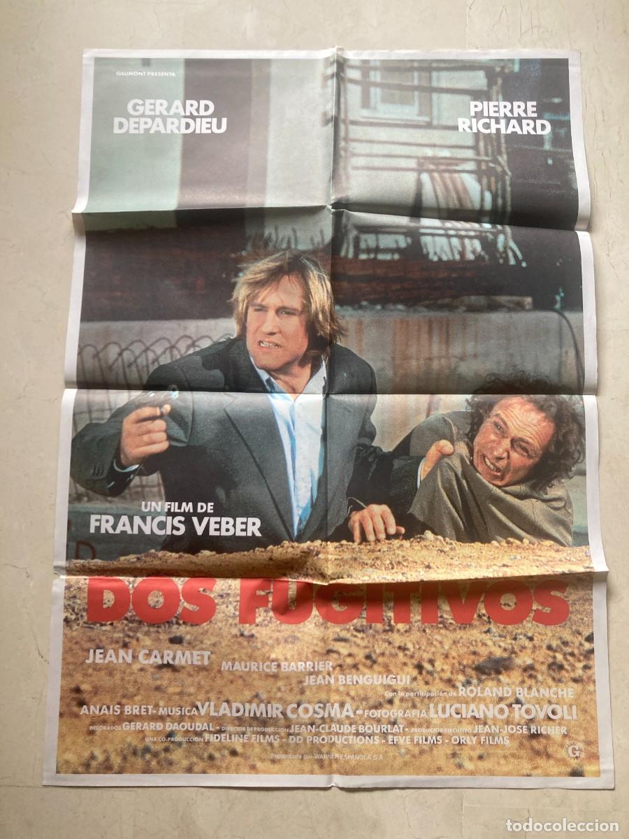 Cine: Cartel cine original DOS FUGITIVOS (1986) 70x100 / Pierre Richard - G&eacute;rard Depardieu