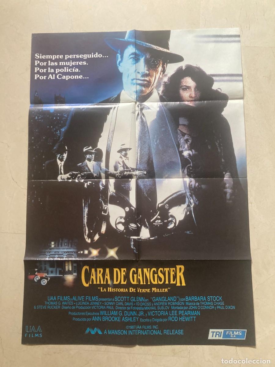 Cine: Cartel cine original CARA DE GANGSTER (1987) 70x100 / Scott Glenn - Barbara Stock