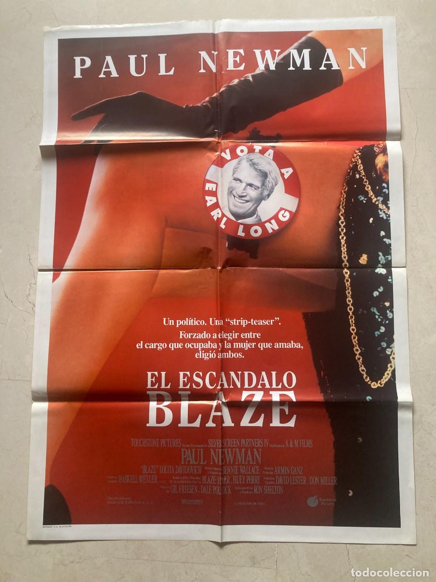 Cine: Cartel cine original EL ESCANDALO BLAZE (1989) 70x100 / Paul Newman