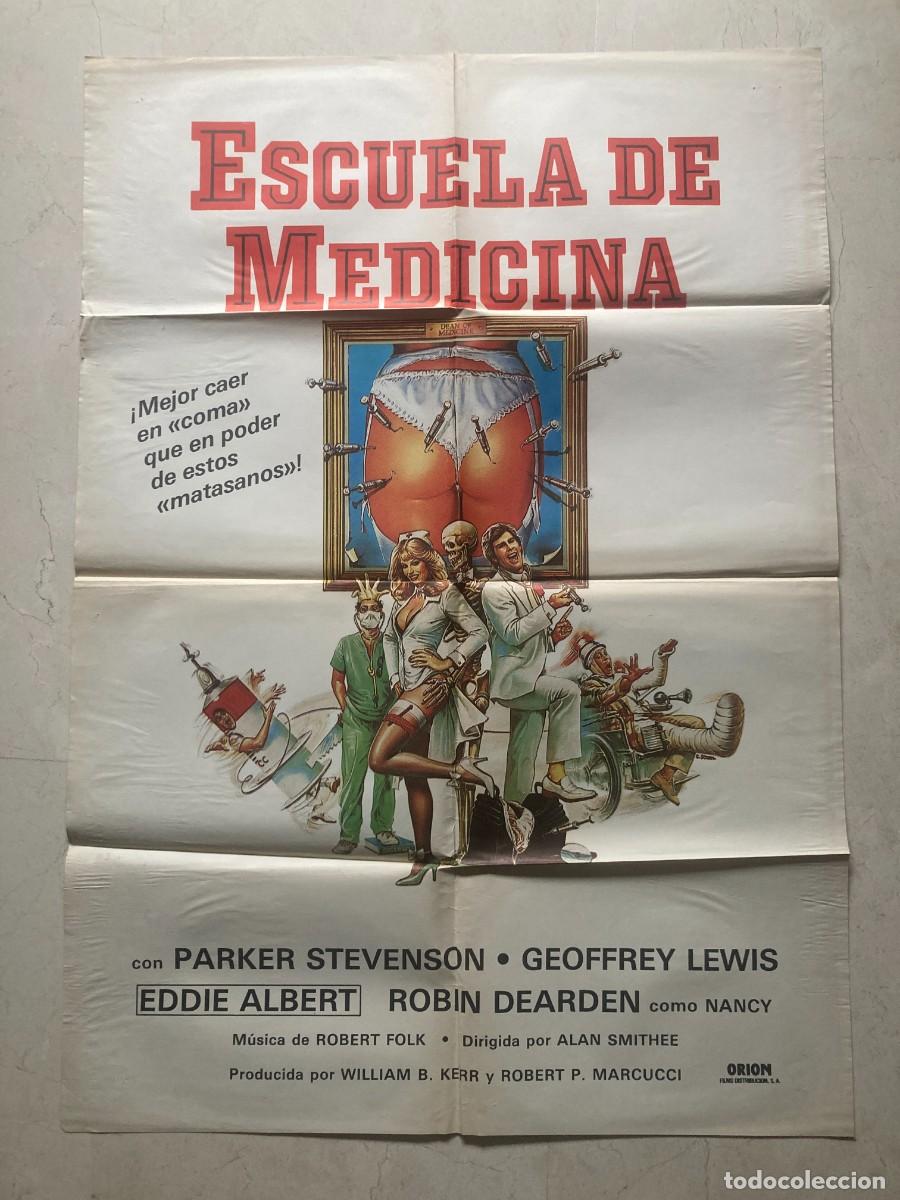 Cine: Cartel cine original ESCUELA DE MEDICINA (1985) 70x100 / Parker Stevenson - Geoffrey Lewis