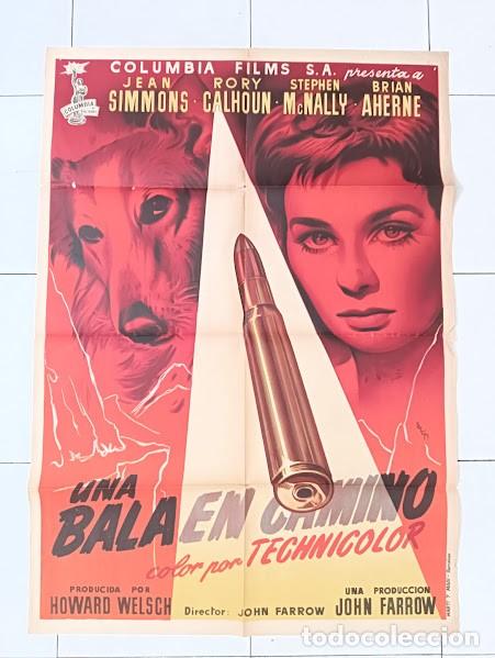 Cine: SMP 2165 UNA BALA EN EL CAMINO JEAN SIMMONS MCP POSTER ORIGINAL 70X100 ESTRENO LITOGRAFIA