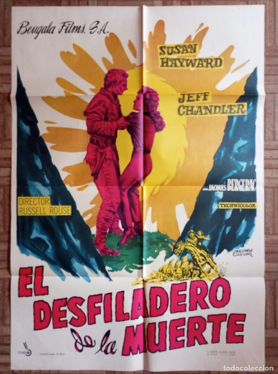 Cine: EL DESFILADERO DE LA MUERTE. POSTER ESTRENO. SUSAN HAYWARD, JEFF CHANDLER
