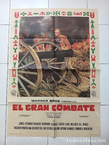 Cine: SMP 2169 EL GRAN COMBATE JOHN FORD RICHARD WIDMARK MCP POSTER ORIGINAL 70X100 ESTRENO A