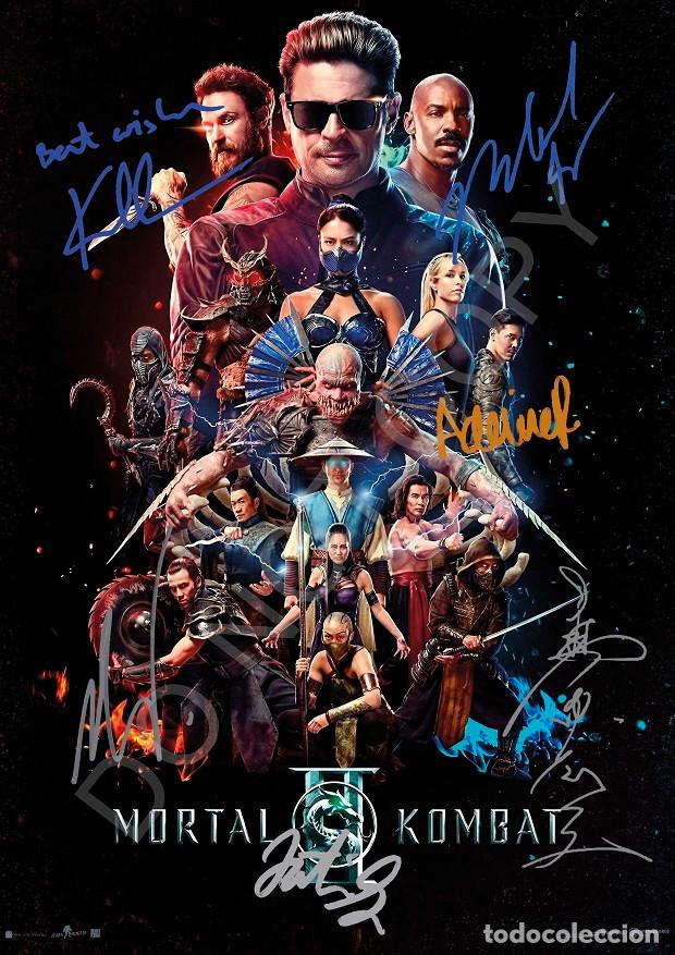 Cine: Hiroyuki Sanada Karl Urban +4 Mortal Combat Autografo Foto RP Movie Poster