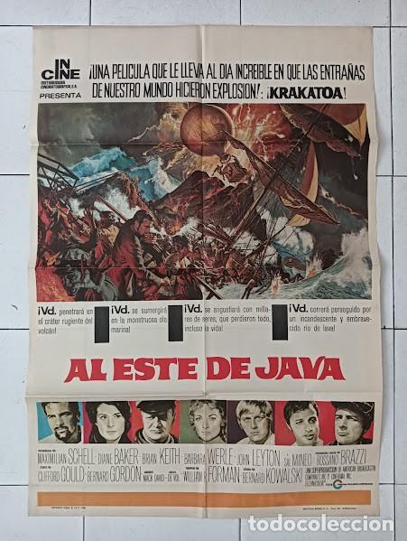 Cine: SMP 2171 AL ESTE DE JAVA KRAKATOA MAXIMILIAN SCHELL DIANE BAKER SAL MINEO POSTER ORIG 70X100 ESTRENO