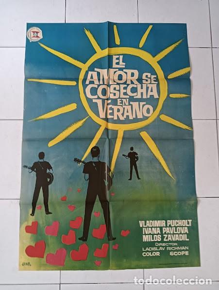 Cine: SMP 2172 EL AMOR SE COSECHA EN VERANO CINE CHECO JANO POSTER ORIGINAL 70X100 ESTRENO