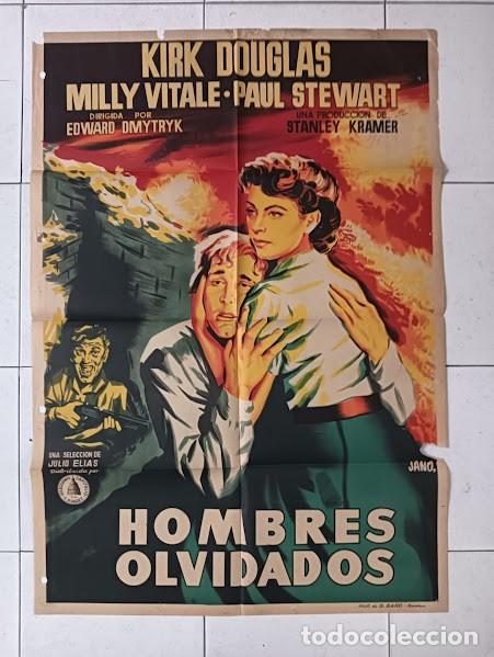 Cine: SMP 2177 HOMBRES OLVIDADOS KIRK DOUGLAS MILLY VITALE POSTER 70X100 ESTRENO LITOGRAFIA