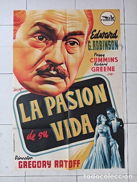 Cine: SMP 2178 LA PASION DE SU VIDA EDWARD G. ROBINSON PEGGY CUMMINS POSTER 70X100 ESTRENO LITOGRAFIA