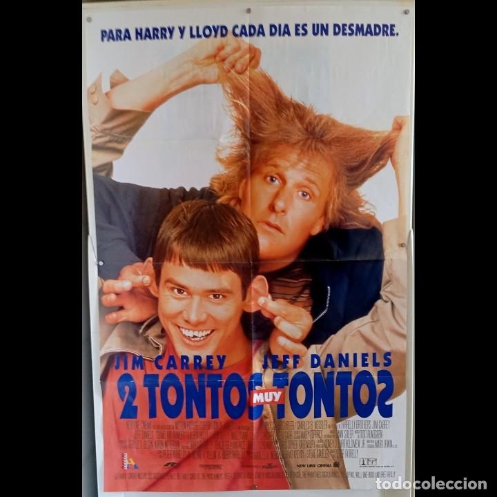 Cine: ⚜️ &Ntilde;06. 2 tontos muy tontos. Farrelly, Carrey, Daniels. Poster cine, cartel original. 88x57. 50 g